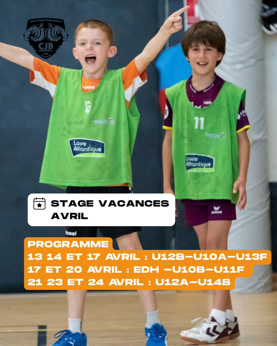 Stage Avril U12A - U14B