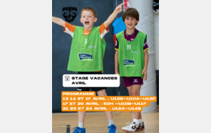 Stage Avril U12A - U14B