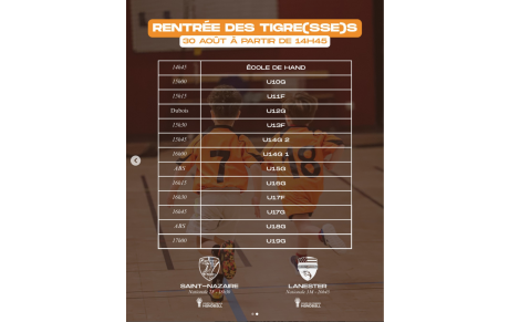 𝐂’𝐞𝐬𝐭 𝐛𝐢𝐞𝐧𝐭𝐨̂𝐭 𝐥𝐚 𝐫𝐞𝐧𝐭𝐫𝐞́𝐞 𝐝𝐞𝐬 𝐭𝐢𝐠𝐫𝐞(𝐬𝐬𝐞)𝐬 !